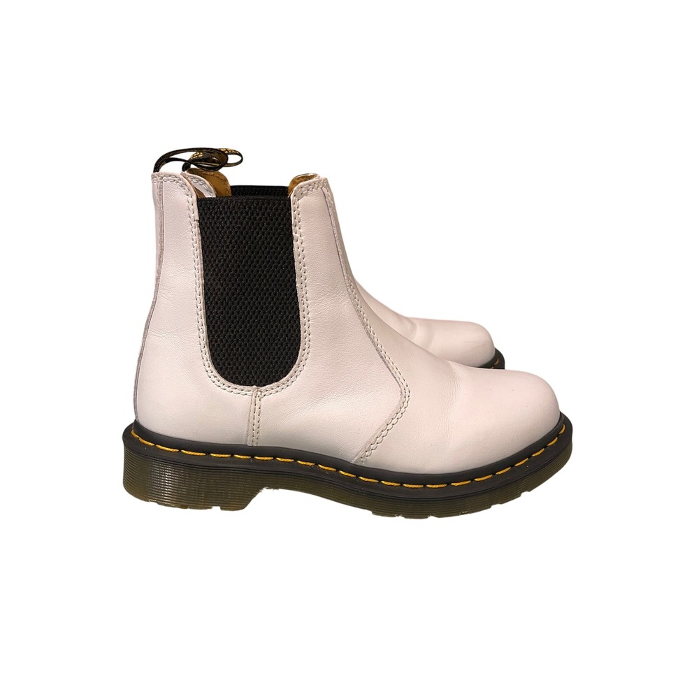 Dr. Martens Womens Chelsea Lug Sole Platform Slip On Boots Size 7 White